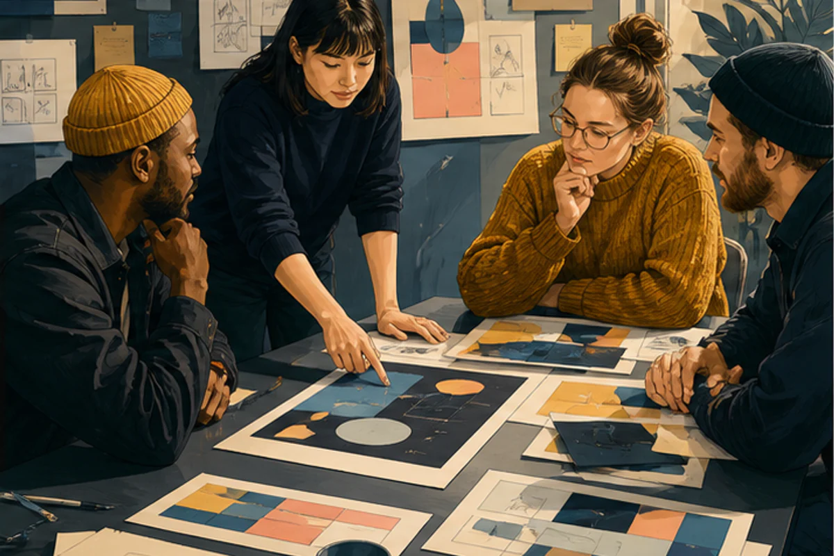 Creative portfolio critique and revision studio